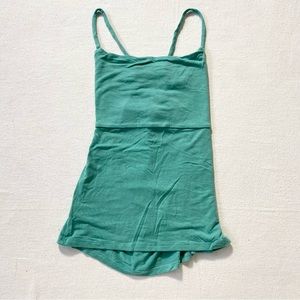 Sense Teal Lace Back Tank